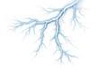 Intricate blue lightning bolts branching across a white background
