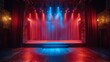 © olegganko - Empty Stage With Red and Blue Lights