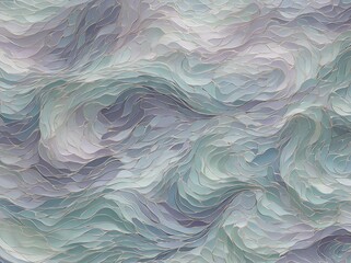 Poster - Mesmerizing array of swirling patterns dominates visual field, evoking sense of fluid motion, ethereal beauty. Intricate dance of colors, ranging from deep blues to soft purples, gentle greens.