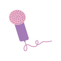 Poster - Press button icon, mic symbol. microphone icon design symbol for journalistic needs. press needs equipment. Karaoke stuff. World press freedom day. Microphone element design. 