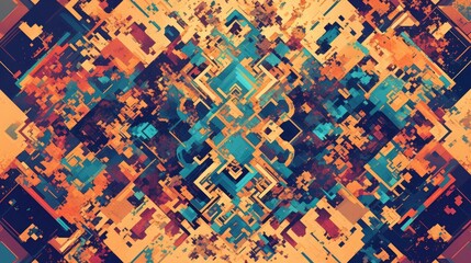 Poster - discover a vibrant and intricate abstract pattern perfect for backgrounds this decorative backdrop i