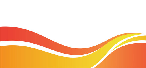 Fototapete - Abstract orange banner background. Graphic design banner pattern background template with dynamic curve shapes