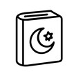 islamic outline icon, holy quran