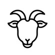 islamic outline icon, goat