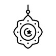 islamic outline icon, islamic pendant