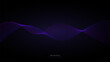 Abstract wave blue purple gradient line. Background concept for AI Technology, Virtual Communication, Music Equalizer