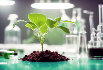 'biology laboratory nature science plants biochemistry structure green background plant biotechnolog