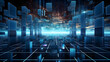 Digital technology it data network PPT background
