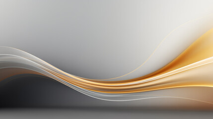 white and gold flowing curves