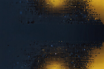Wall Mural - Yellow dots in dark blue background