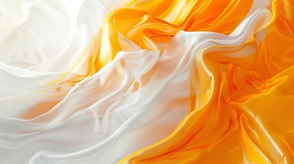 Poster - Abstract Wave Orange White Background