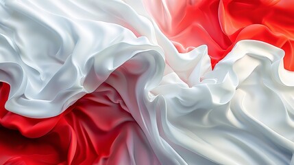 Poster - Abstract Wave Red White Background