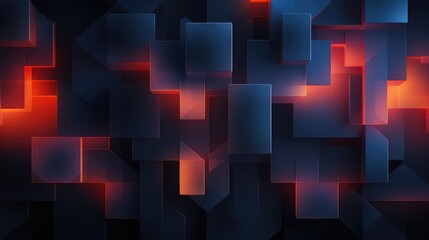 Wall Mural - gradient geometric shapes on dark background