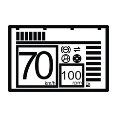 Poster - Single illustration template of speed meter to check internet speed. Suitable to be used as a design element for internet speed, network quality, internet connection performance