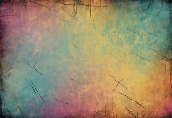 Wall Mural - 'texture Raster cracks scratches Grunge copy multicolored vector background file'