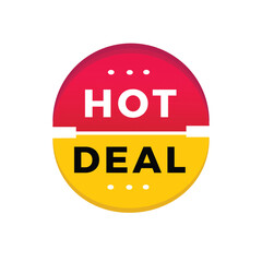 Wall Mural - Hot deal sticker icon modern style. Banner design for business, advertising, promotion. Vector label design.
