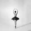 © Acronym - Ballet dancer isolated on white. Beautiful ballerina performing in studio.