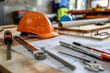 © Tohamina - Civil engineers tools laid out on a table