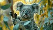 Leafy Haven: Koala Bear Relaxation in 4K Clarity