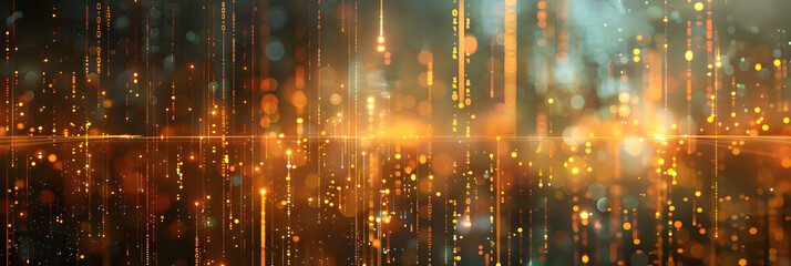 Poster - Smart city and abstract dot point connect with gradient line and aesthetic Intricate wave line design , big data connection technology concept .