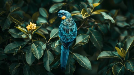 Wall Mural - A blue and yellow macaw