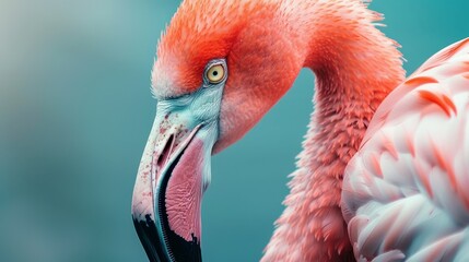 Wall Mural - A close up of flamingo.