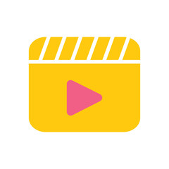 Poster - Media player icon. Flat design style eps 10 vector illustration. resources graphic element design. Vector illustration with a technology and user interface theme