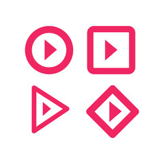 Poster - Media player icon. Flat design style eps 10 vector illustration. resources graphic element design. Vector illustration with a technology and user interface theme