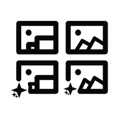 Poster - Gallery icon Logo Design Element. Can be used for Web and App. Symbol design icon graphic element resources. Flat design style icon. Gallery of icons for ui button applications. user interface design 