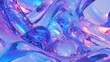 アブストラクト 布 光沢 液体 水晶 反射 金属 壁紙 紫 青, generative ai