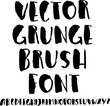 Hand Drawn Dry Brush Font. Modern Brush Lettering. Vector