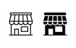 Store icon set vector illustration for web, ui, and mobile apps	