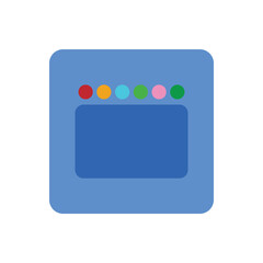 Poster - calendar icon on blue background. Flat design style icon. graphic element design resources. calendar icon for ui button application. user interface icon and symbol design elements