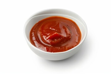Wall Mural - Spicy chili sauce on a white background deliciously tempting