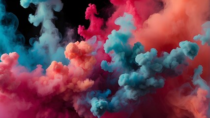 Wall Mural - abstract colorful background with clouds