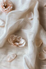 Poster - Minimalist wedding agenda background. Generative AI.