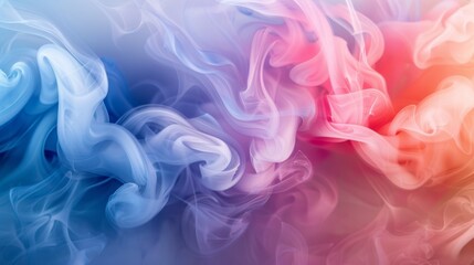 Poster - Abstract pattern of colorful smoke against a neutral background, creating an eye-catching visual effect