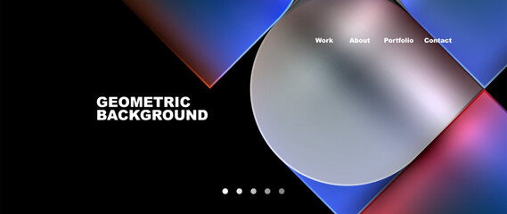 Fototapete - it is a geometric background with a circle in the middle . High quality