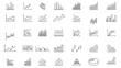 © Adi - growth bar chart line icon set vector design in trendy style and editable stroke