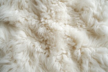 Poster - Soft seamless fluffy white wool background Close up of carpet texture for designers