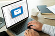 check email inbox New email notification concept Global Letters browsing communication
