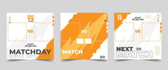 Poster - Set of modern sport match social media vector template