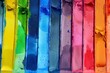 This vibrant rainbow watercolor palette serves as an excellent image for art education pride or whenever a rainbow depiction is needed