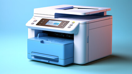 Sticker - Printer office icon 3d