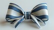 Nautical themed blue and white bow ribbon,