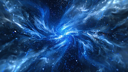 Wall Mural - abstract blue background in front of space night with stars