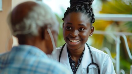 Wall Mural - A Smiling Doctor with Patient