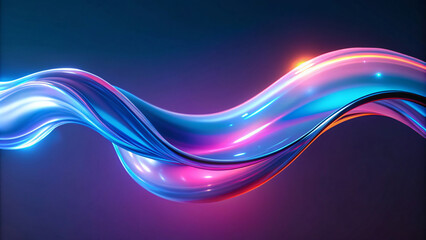 Wall Mural - Blue Wave Motion: Abstract Vector Background Illustration with Dynamic Flow and Futuristic Design