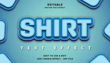 Wall Mural - shirt editable text effect with modern and simple style