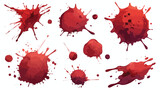 Fototapeta Mapy - Set of vector various realistic detailed bloodstain